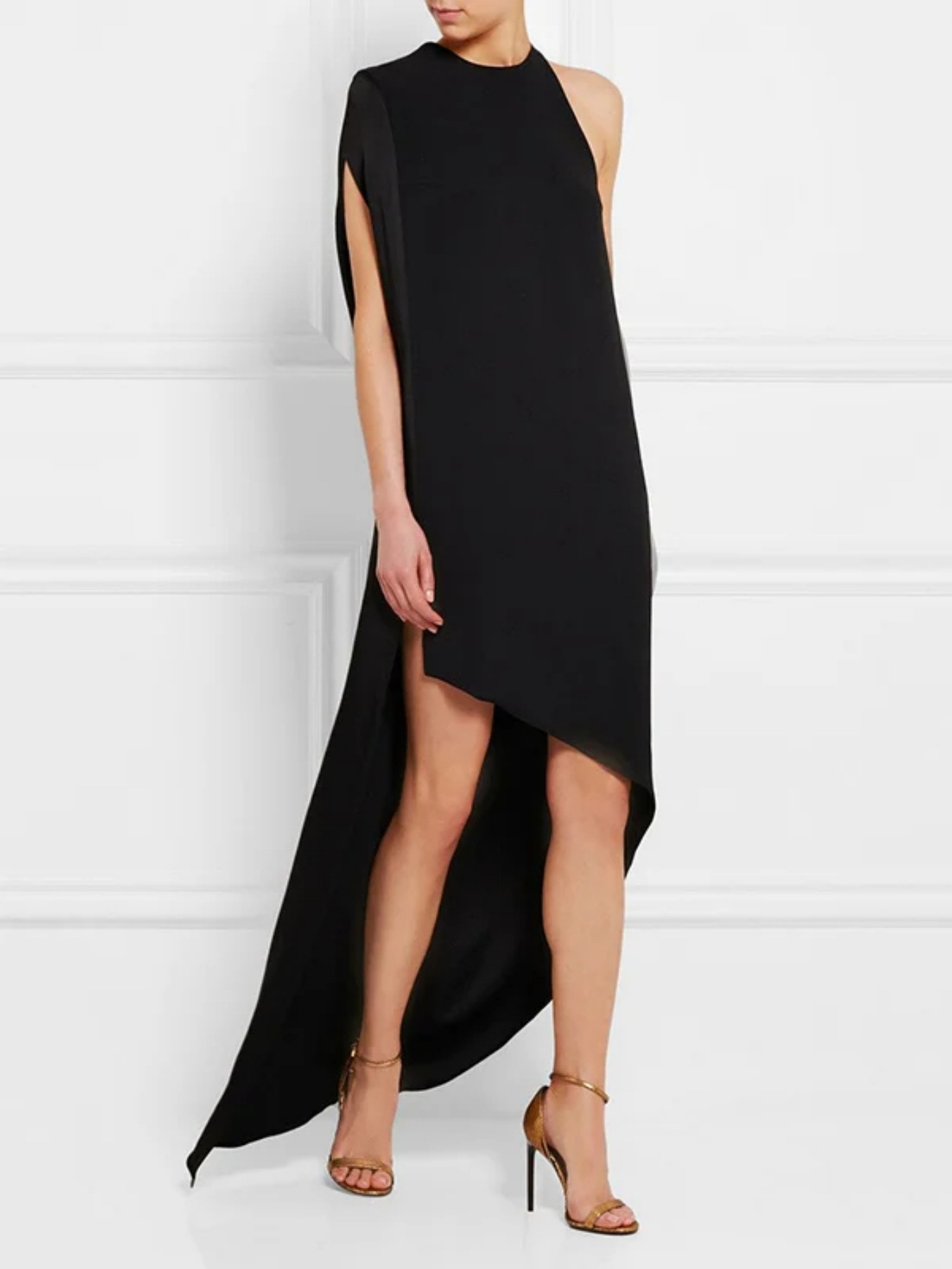 G6200 New Summer European and American Mid-Length Sleeveless Solid Color Casual Hem Dress