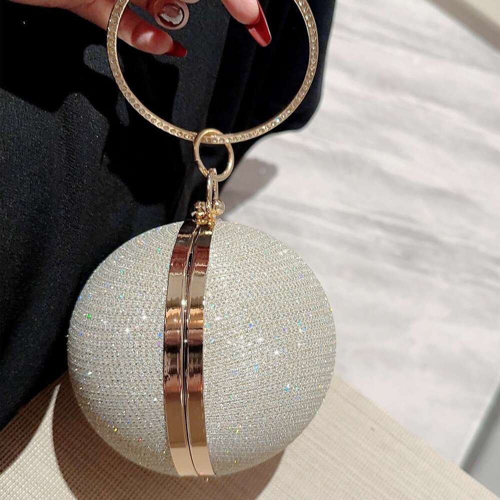 Women's Bags Women's Bags Sparkg Water Dia Bounce Bracelet Round Ball Banquet Chain Elegance Celebrity Dress Bag