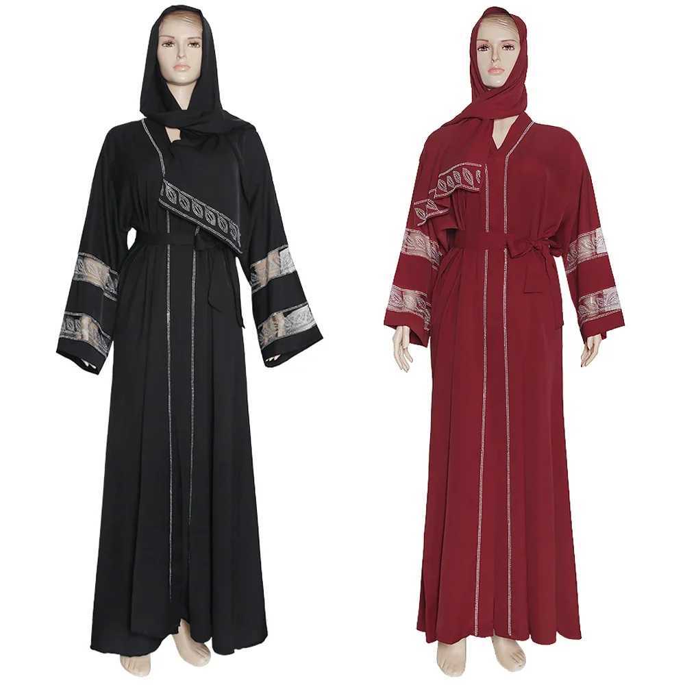 Black Abaya Dubai Turkey slim Hijab Dress 2025 Ctan Moroccan Arab Islamic Clothing Kimono Robe Femme sulmane DjbaXJ250310