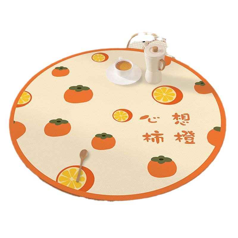 Simple style round waterproond oil-proof cloth bowl plate heat insulation and anti-scalding table mat SSJJ01