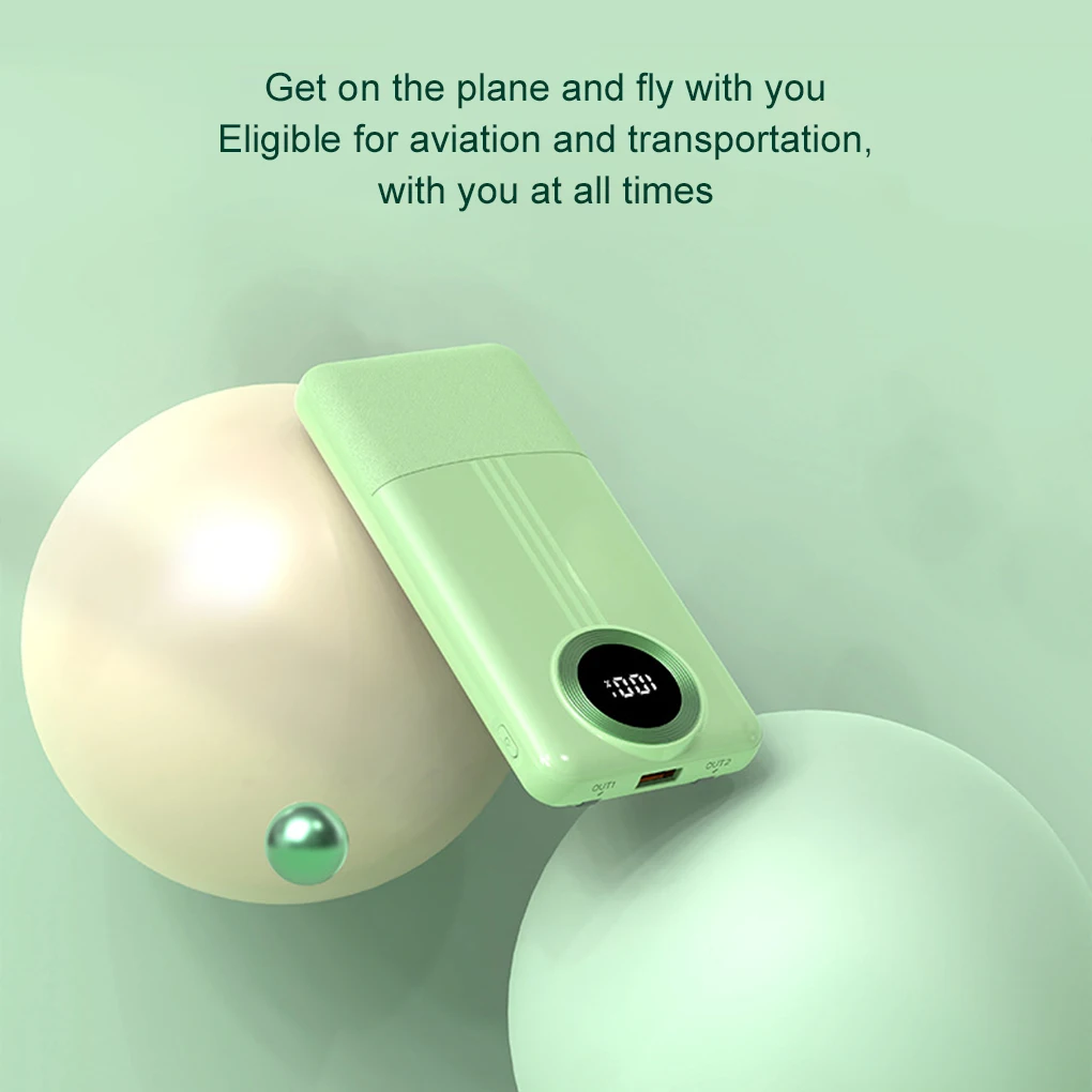 High Aesthetic Value 20000mAh Large Capacity Gift Mobile Power Bank High-definition Screen Display pink 1W milliampere