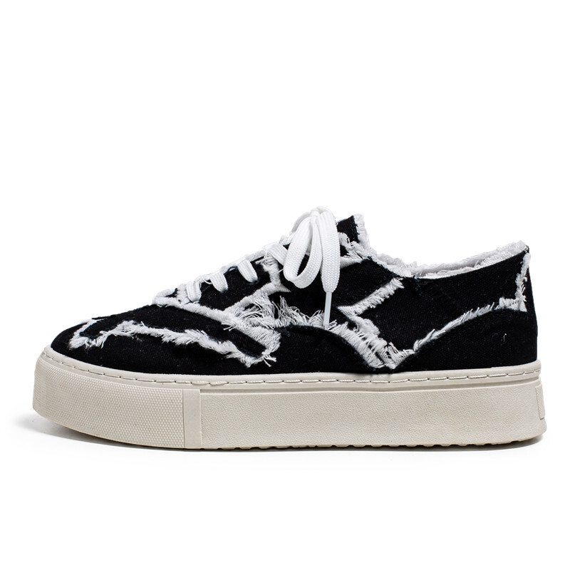 New Trend Free Shipping Of Men S Shoes In The Summer 2025 Personalized Lace Fabric Low Cut Breathable Board Fashionable Single Shoe Sports Casual