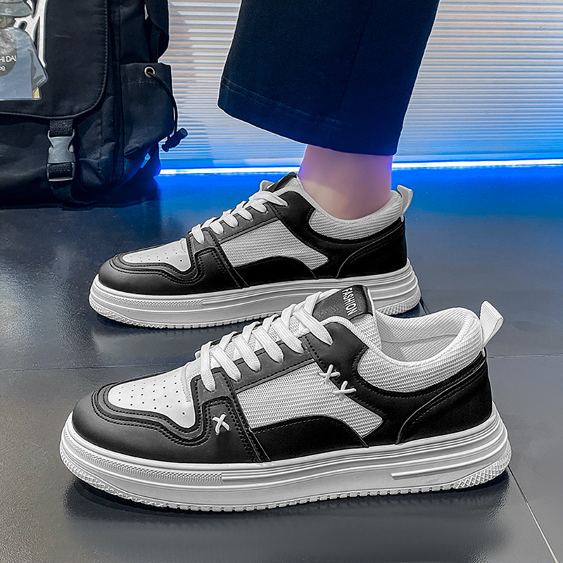 Men s Shoes 2025 New Thick Sole Height Increasing Fashion Designer Summer Mesh Breathable White Shoes Board Shoes Outdoor Casual Sports Shoes Skateboa