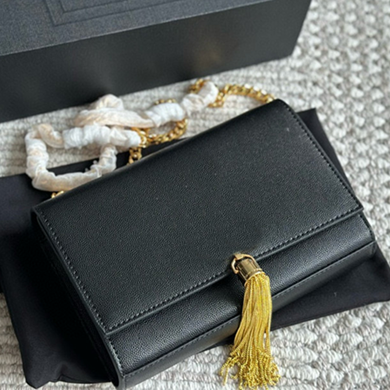 Retro flip-top envelope fashion chain commuter classic fringed small square designer ladies' shoulder high-end handbag crossbody bag