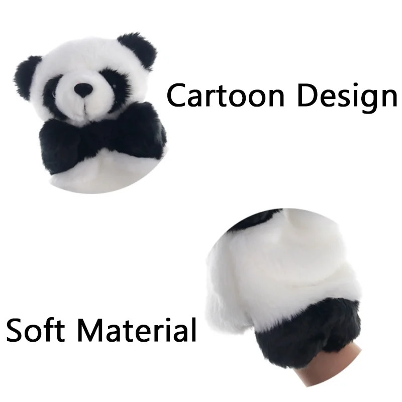 Free shipping 25cm Panda Plush Hand Puppet Animal Stuffed Doll Soft Glove Cartoon Role Play Bedtime Story Telling Kid Children Learning ppet