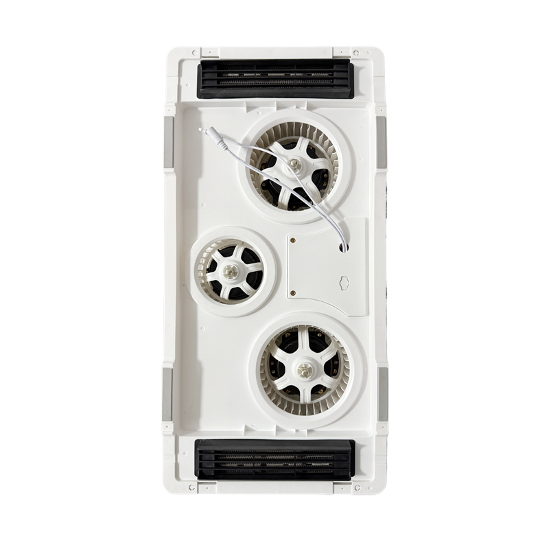 Extremely narrow edge double warm king 8 wind heating bath bar restroom bathroom waterproof lighting black and white piano key switch