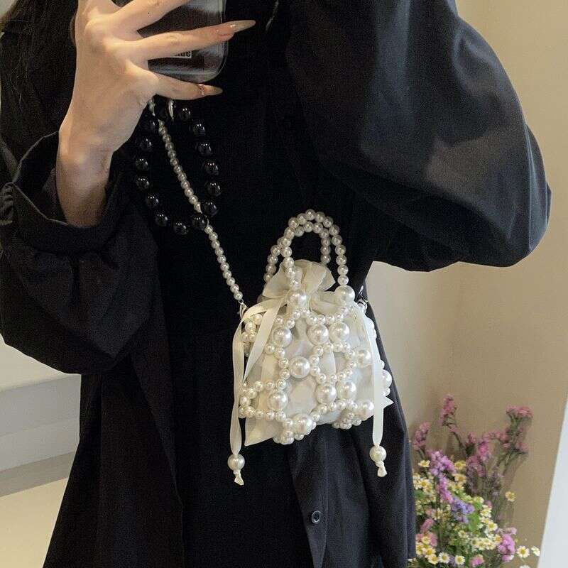 Women's Bags Women's Bags For Women Pearl Handbag Beaded Crossbody Fashion Light Mobile Phone Bucket Shoulder Bag