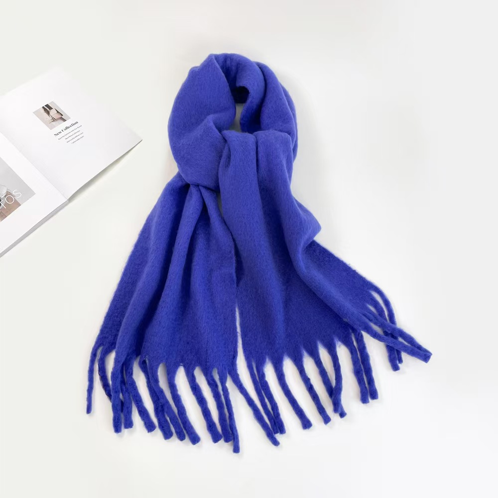 T257 scarf solid color hot sale warm medium long scarf winter shawl neck wear European and American