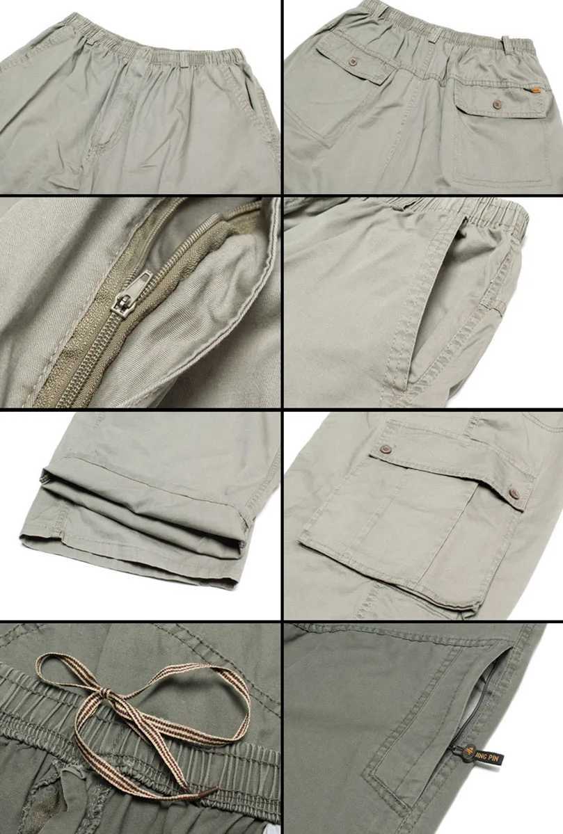 Men Plus Large Size Cargo Pants Cotton Straight Oversize Tracksuit Wide Leg Tactical Baggy Trousers Spring Summer 5XL 6XL Z1T250319