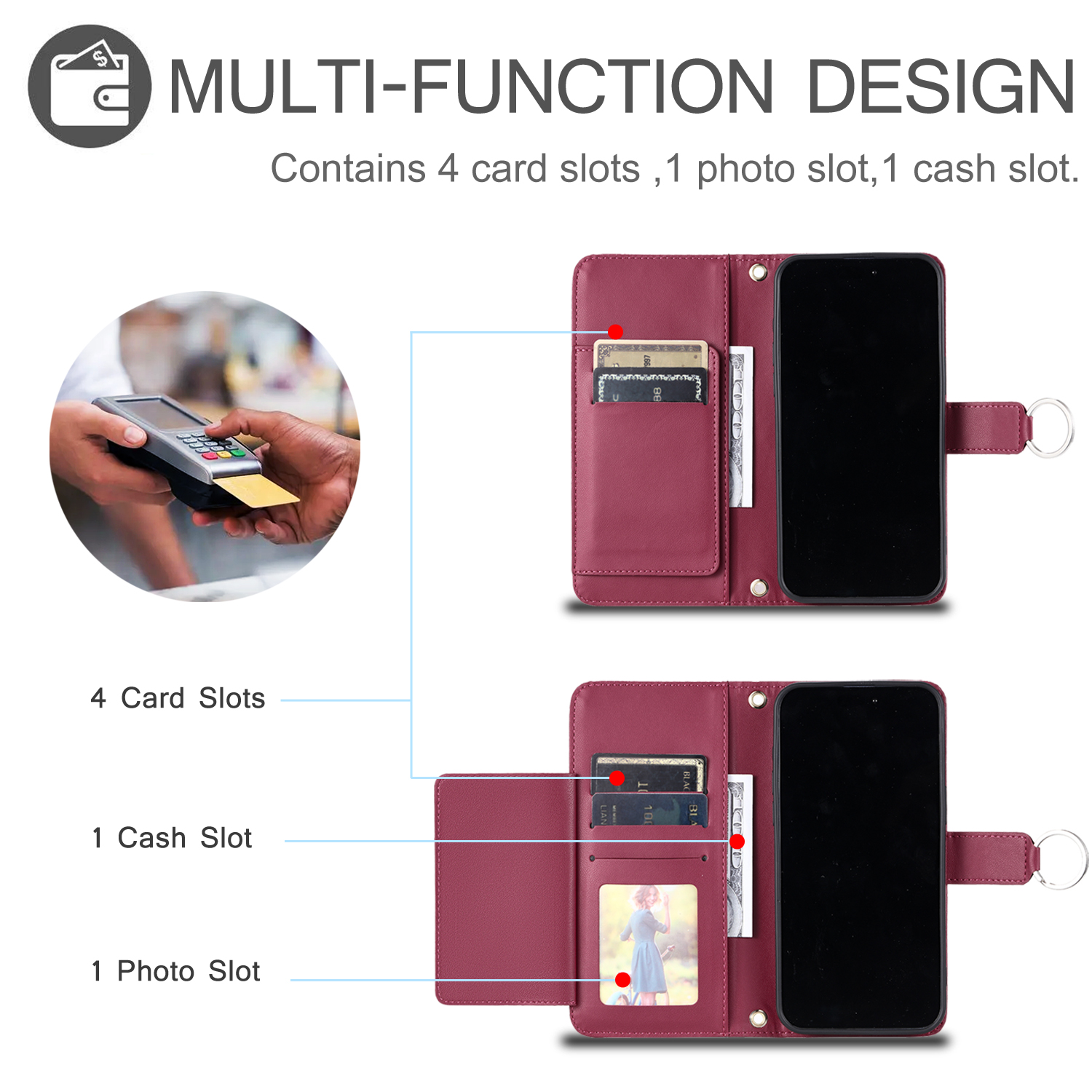 Luxury Ring Buckle Flip Leather Crossbody Lanyard Strap Wallet Case For For iPhone 16E 16 15 14 13 12 11 Pro Max Samsung S25 Edge Ultra S24 FE S23 A06