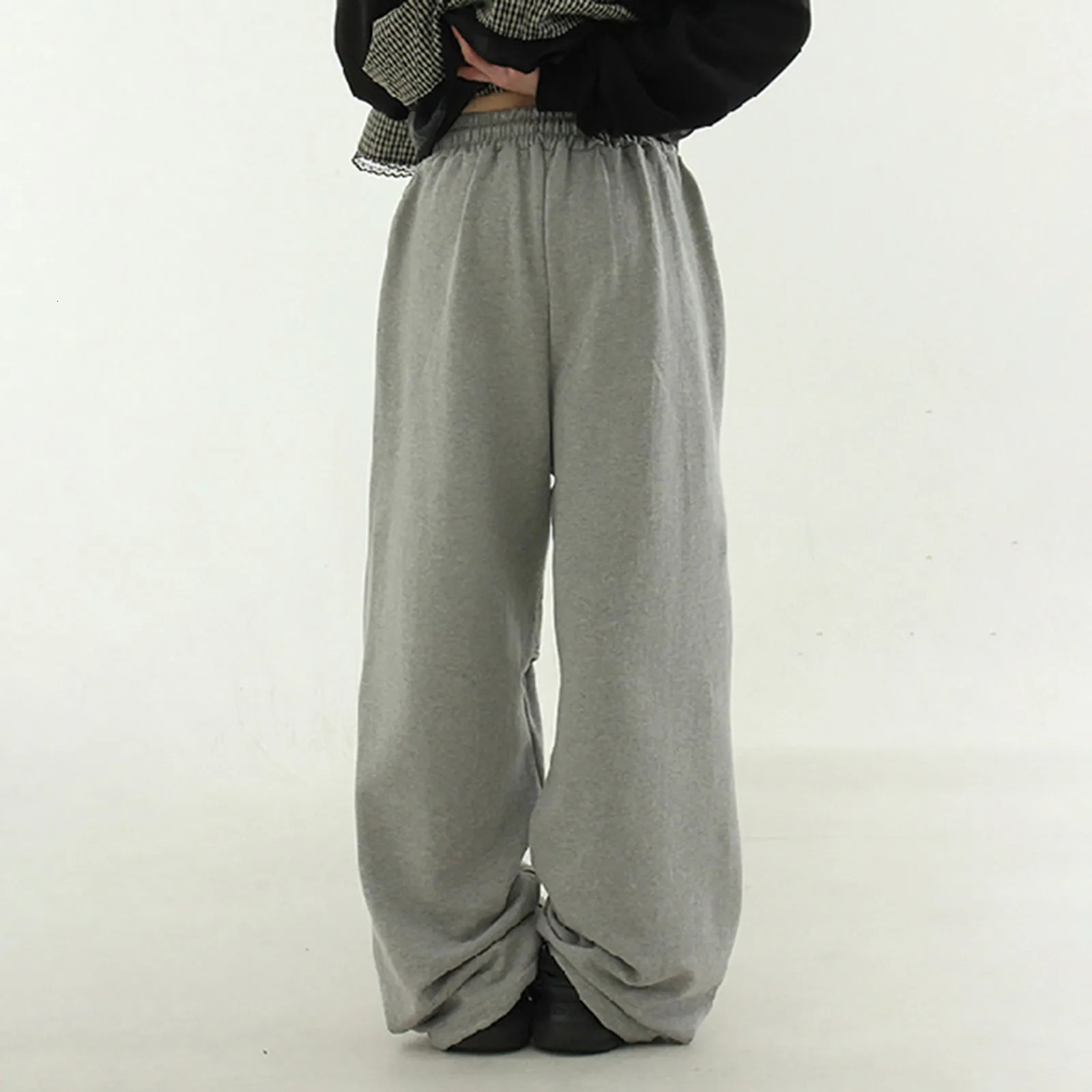 Y2k Sweatpants Women Fashion Bow Tie Wide Leg Pants Streetwear High Waist Sports Pants Hip Hop Joggers Baggy Trousers Pants 250305