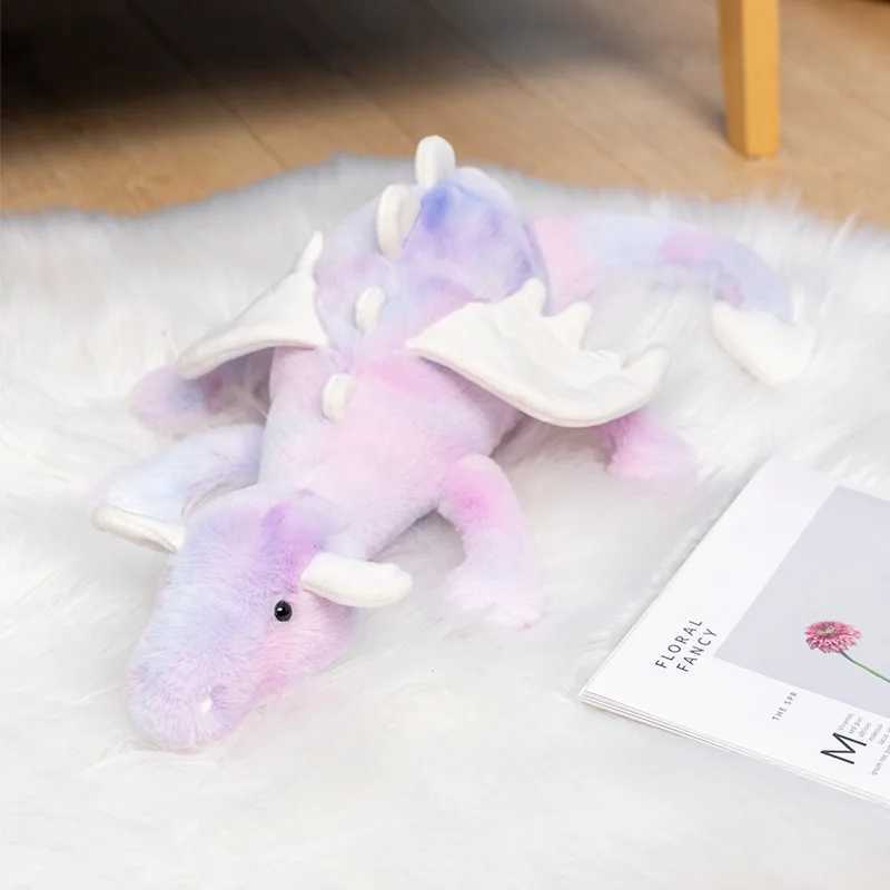 30-90CM Flying Dragon Doll Plush Animal Cotton Doll With Flying Wings Dinosaur Stuffed Toys Home Sofa Decer Soft Pillow Kid GiftT250310
