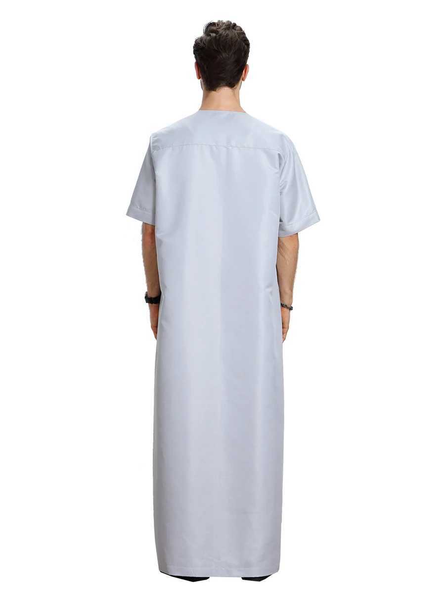 Thobe Dishdasha Mens Thawb Thoub Muslim Islamic Abaya Daffah Dress Saudi Style Daffah Arab Dubai Kaftan Middle East W250310