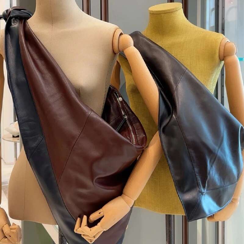 Hobos Triangle Crossbody Bags For Women Designer Handbags And Purses 2023 New In Fashion PU Soft Skin Beat Knot Shoulder