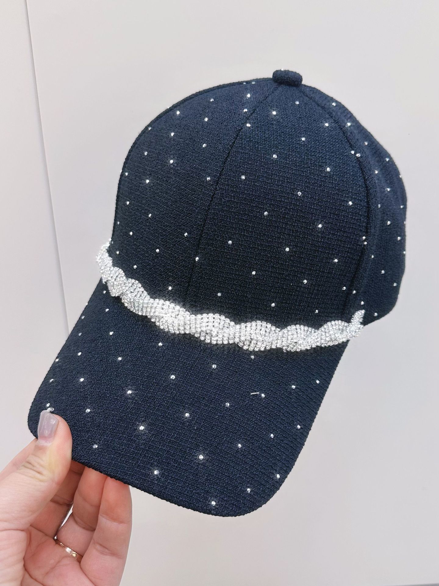 Women Cotton Solid Color Baseball Cap Men Classic Retro Diamond Letters Adjustable Sun Hat Summer Sports Leisure Caps 240220