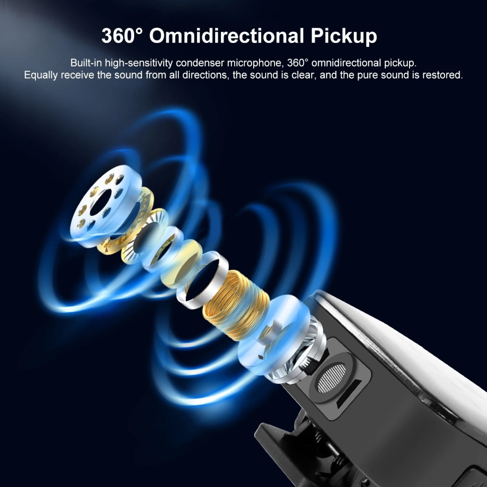 PULUZ Wireless Lavalier Microphone Portable Audio Video Recording Mini Mic for Android Outdoor Live Broadcast Phone Mic 250303