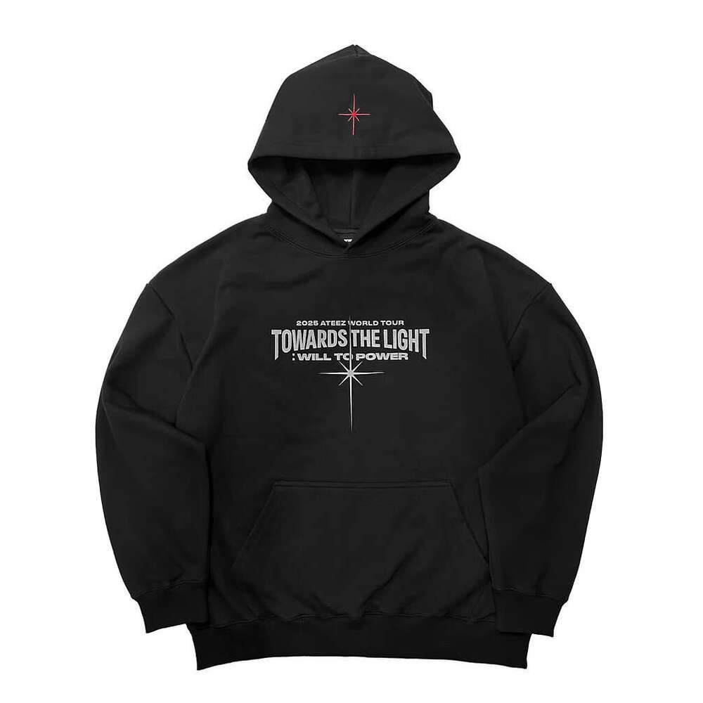 2025 new hoodie with glowing front and back prints, concert merchandise, same style hooded pullover, loose fitting hoodie, hot selling