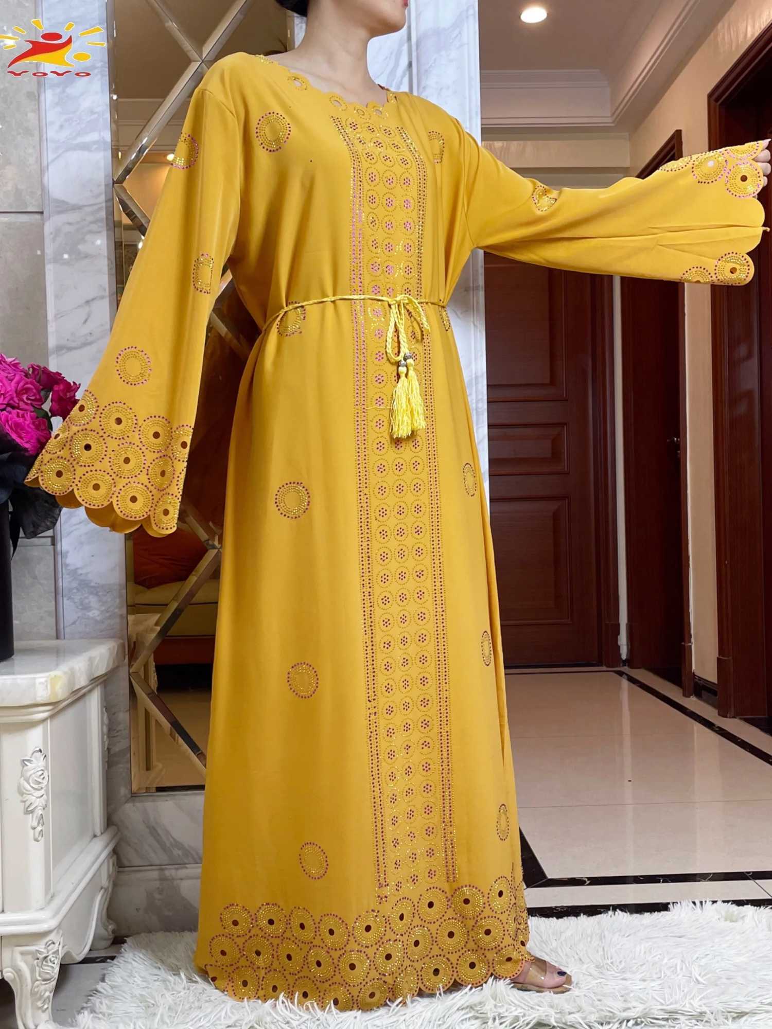 2024 Womens Ele Dress Dubai Party Outfits Long All Rhines slim Womens Robe High-grade Comfort Fabric Abaya ClothesXJ250310