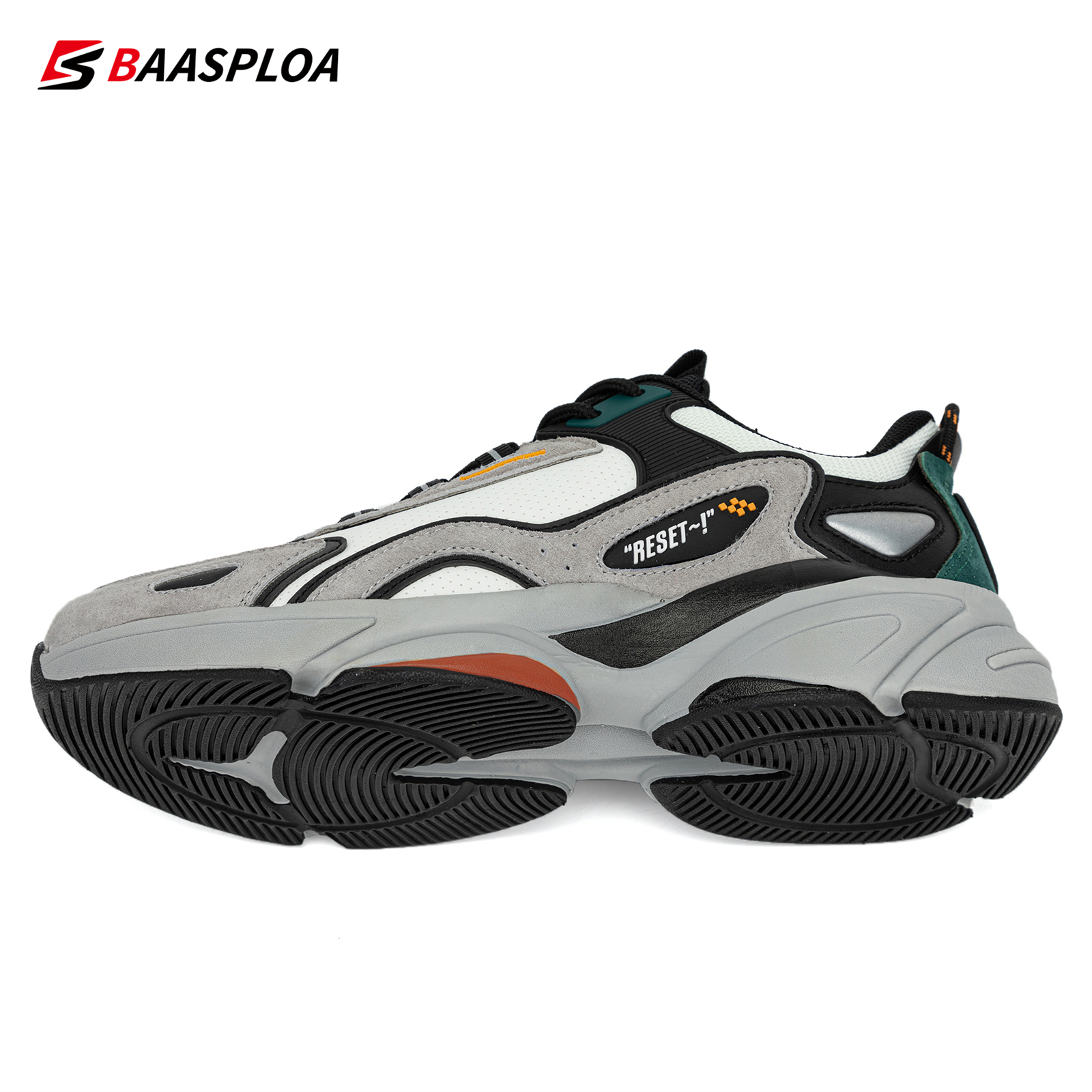 Baasploa Men Casual Running Shoes Outdoor Lightweight Breathable Sports Shoes Male Fashion Sneakers