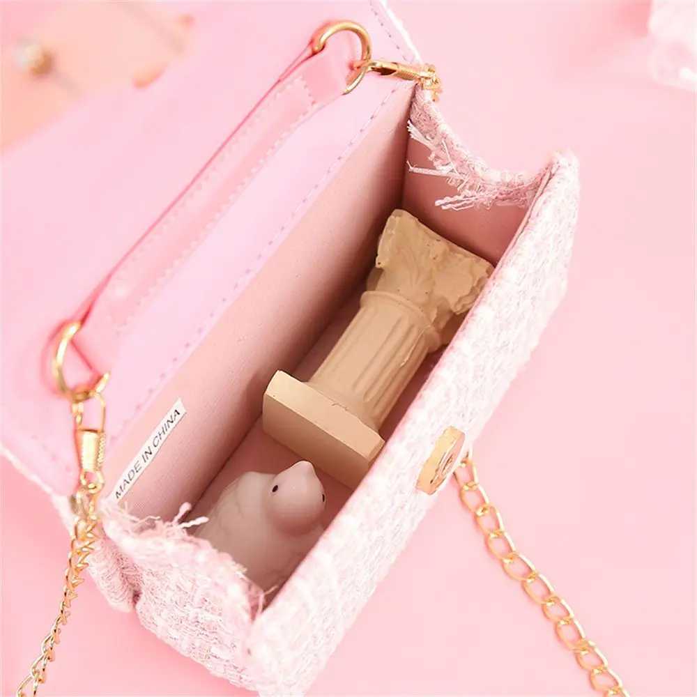 New Fashion Mini Korean Handbags Kids Purses Bow-knot Crossbody Cute Pearl Hand Bags Tote Little Girl Small Party Coin PouchT250310