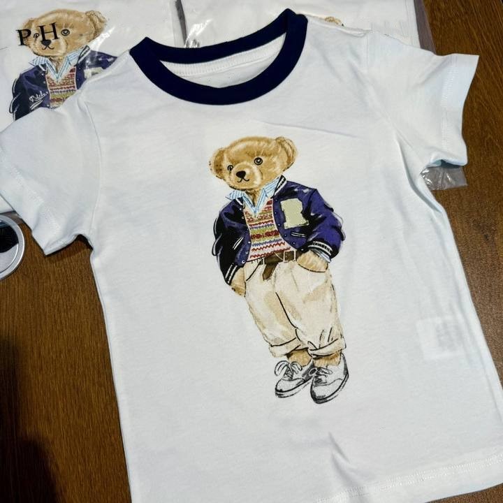 Kids T-Shirt Casual Toddler Boys Girls Tops Embroidery Sleeve Cotton Breathable Comfortable 2024 y2506078QQ2