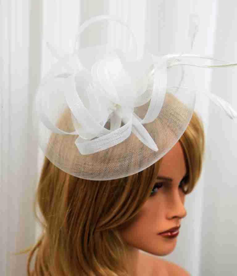 FS Fascinators Black White Weddings Pillbox Hat For Women Church Sraw Fedora Wide Ladies Dress Sinamay Derby Hats 240401