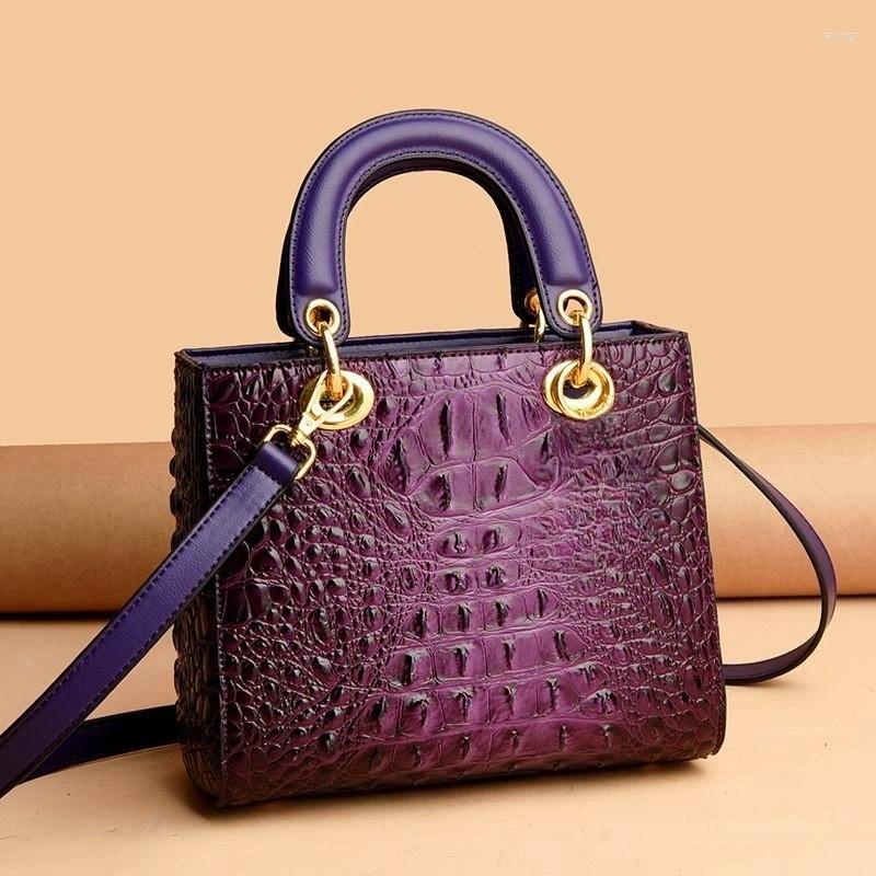 hot Designer Handbags, Tote Bags for Women: Crocodile Leather Handbag, Elegant Shoulder Purse, High-Quality Ladies Messenger Bag