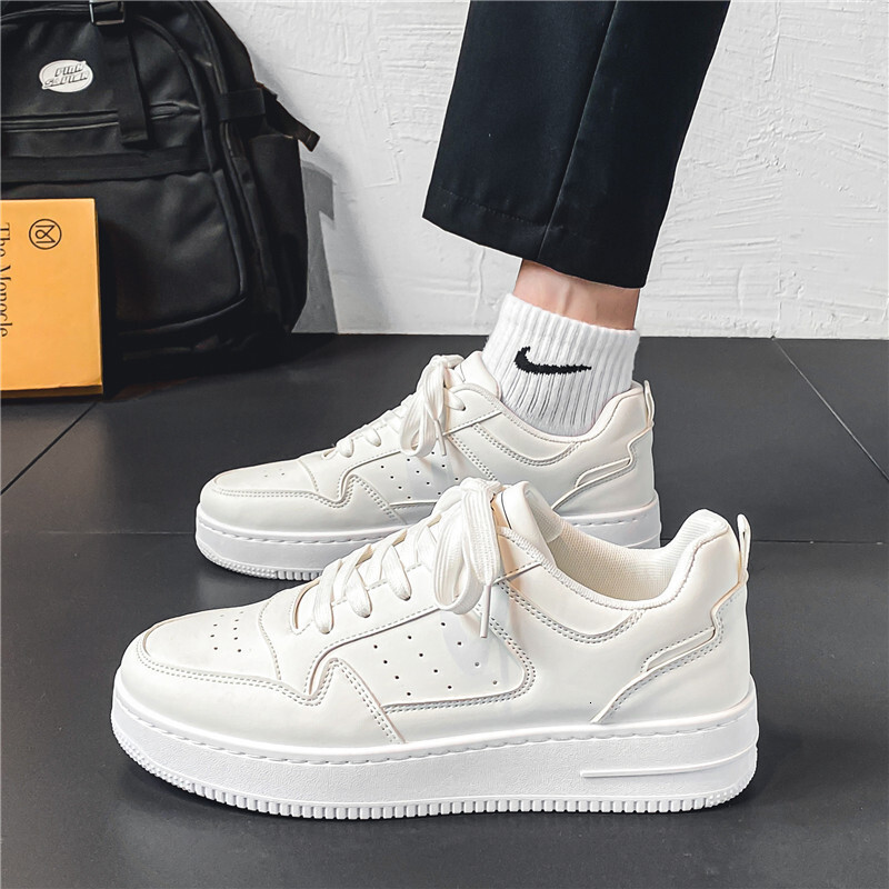 Men s Shoes 2025 New Thick Sole Height Increasing Fashion Designer Summer Mesh Breathable White Shoes Board Shoes Outdoor Casual Sports Shoes Skateboa