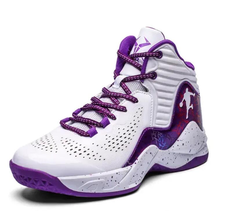 Sale Men's Brand Basketball Shoes Fashion Purple Basketball Sneakers Men Women Training Sport Boots Kids Adult Athletic Shoes Z 3.7-1