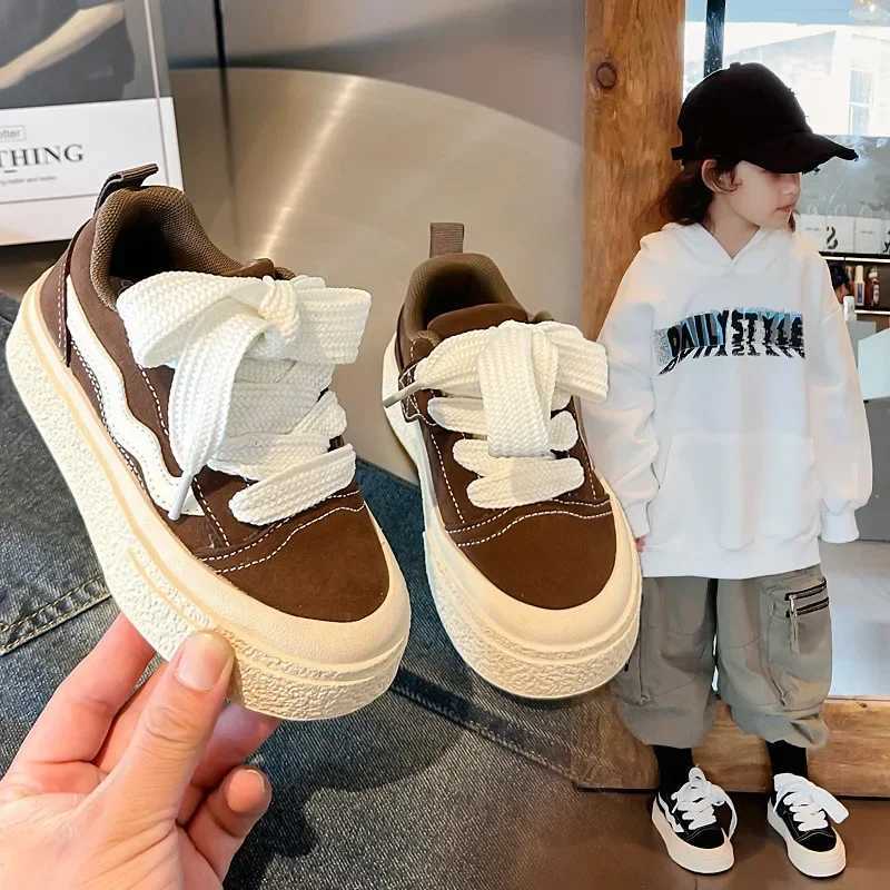 Kids Sneakers Fashion Round Toe Comfortable Fashion Non-slip Sports Shoes for Toddlers Children Soft Sold Casual Versatile ShoeXJ250311