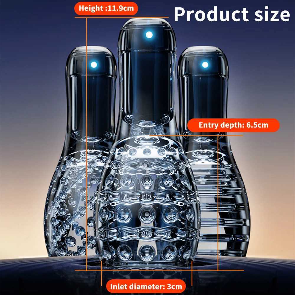 Automatic Male Masturbator 10 Speed Vibration Masturbation Cup Glance Coach Penis Massage Stimulating Adult Sex Toy W250311