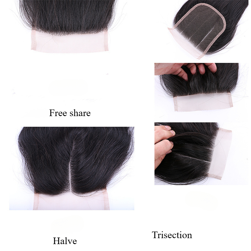 8-20 Inch 4x4 Lace Human Hair Closure 8A Grade Remy Hair Natural Looking Invisible Part High Quality Straight Wigs for Women Elegant and Intellectual 
