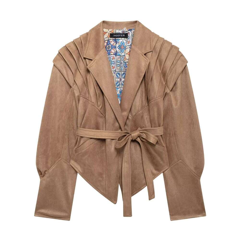 2024 Autumn New Product Women's Street Fashion Waist Strap Jacket W085 195861
