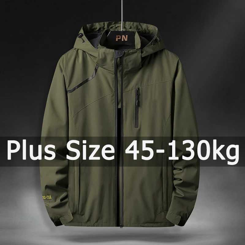Windbreaker Men Outdoor Jacket Plus Size 5XL 6XL 7XL Windproof Rainproof Coat Big Size Men Clothing Abrigos Para Hombre InviernoT250311