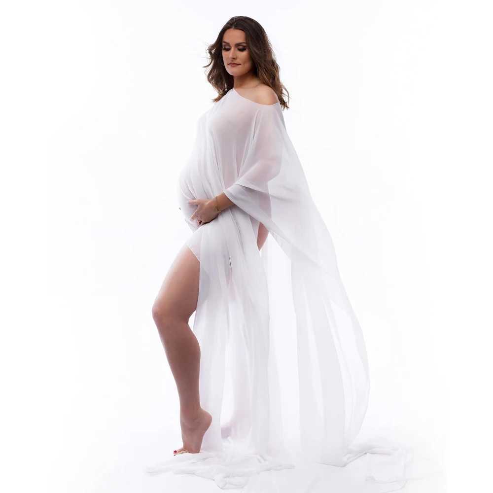 Soft Chiffon Fabric Maternity Photography Props Dress Studio Shooting Accessories Transparent Tulle Cloak Simple Modeling Fabric X250224