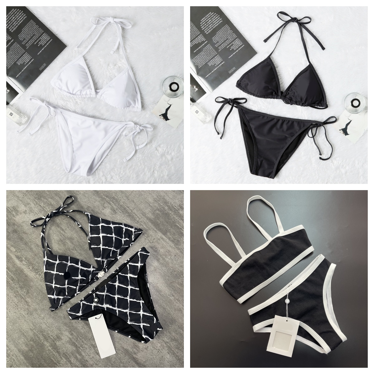 Summer Beach Sunshine Womens Swimwear swimsuit designer high-end luxury Bikini C letter Diamond Stitching sexy one-piece swimsuit two-piece bikinis