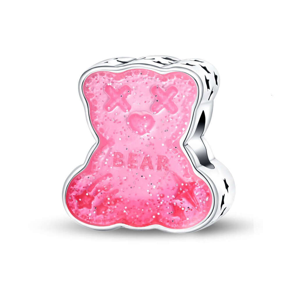 925 Sterling Silver cute pet teddy bear pendant beads Charms fit bracelet necklace DIY jewelry accessories bracelet new style for women