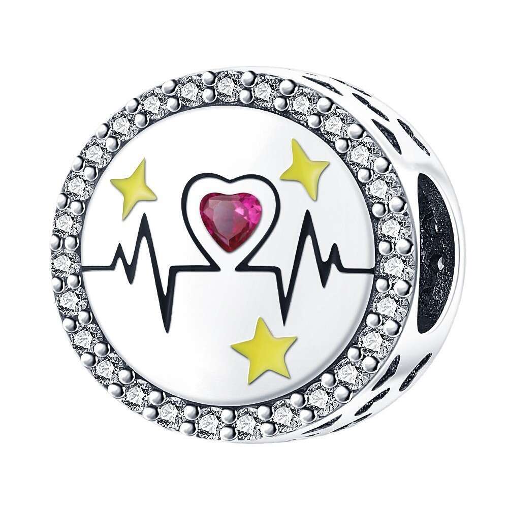 Valentine's Day birthday gift DIY jewelry accessories bracelet necklace heart Charms beads lucky pendant for women fashion jewelry gift