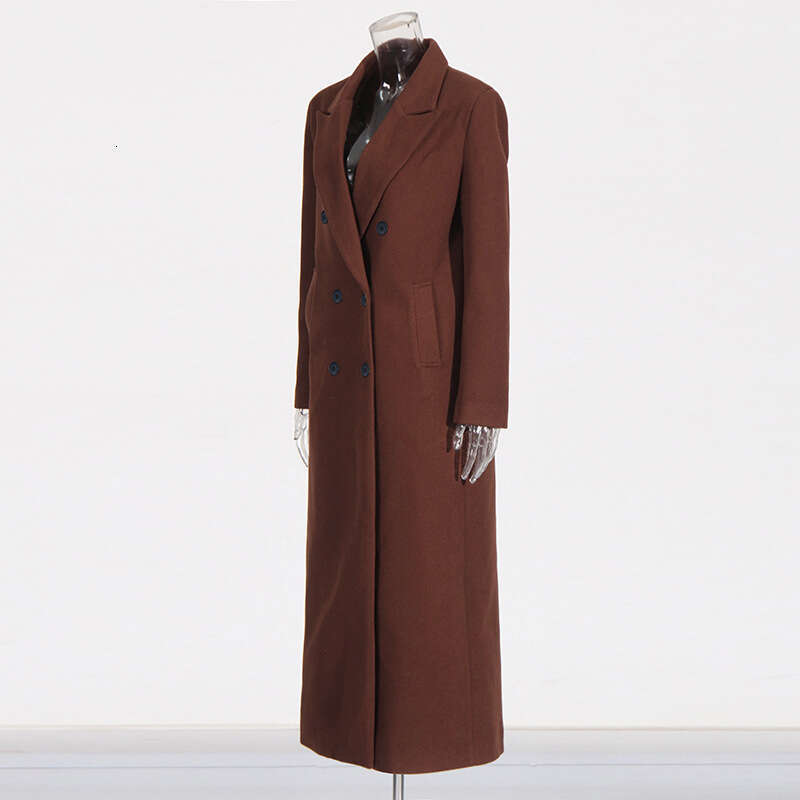 Commuting Loose And Versatile Jacket 2025 Spring New Style Temperament Silhouette Double Row Buckle Long Windbreaker For Women