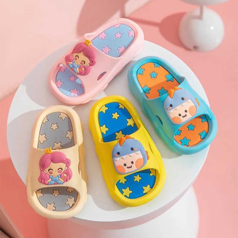 Boy Girl Indoor Childrens Slippers Summer Anti-slip Wear-resistant Cartoon Slipper Women Man Bathroom Sandal Children Baby ShoeT250311