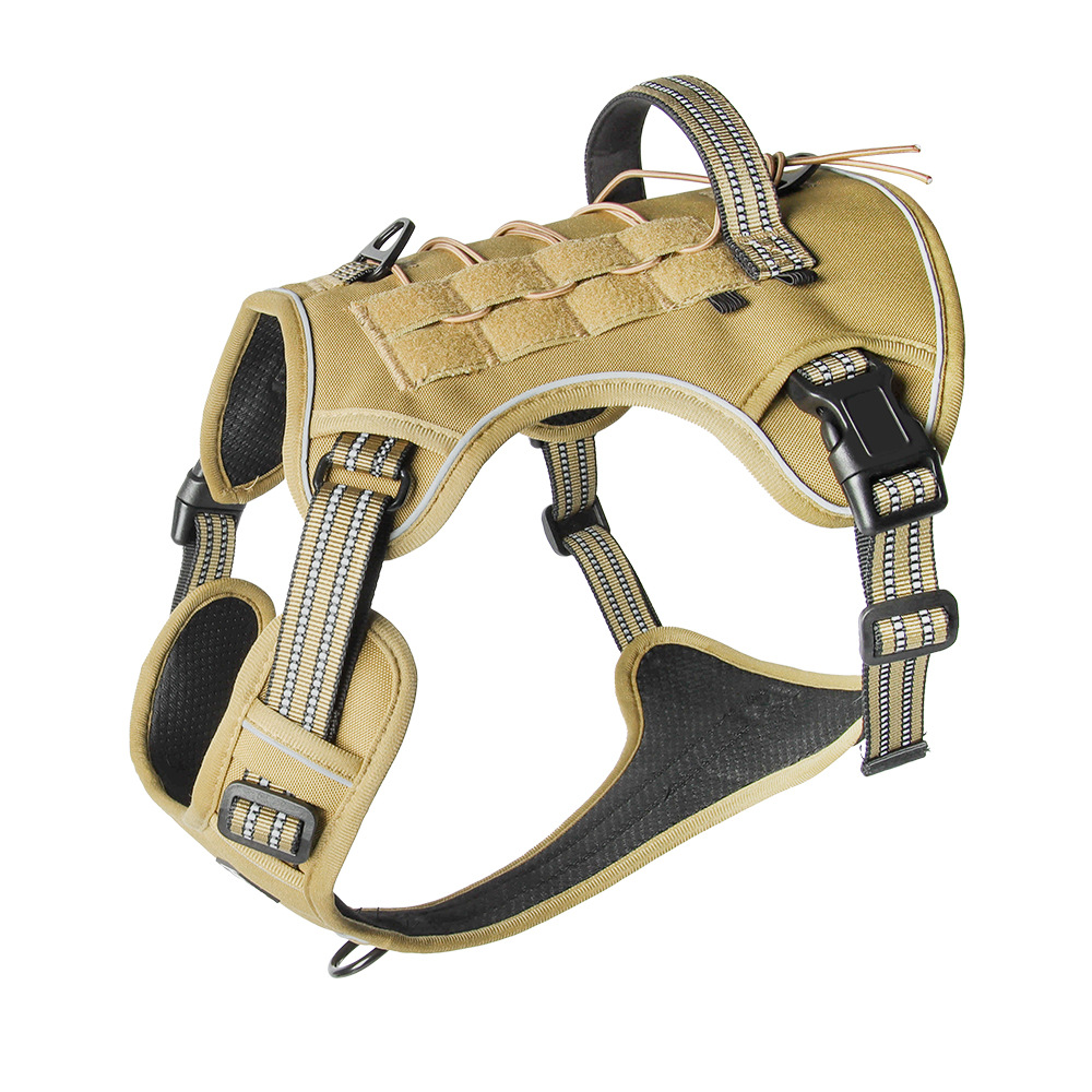 Tactical Dog Harness for Small to Large Dogs , Durable Reflective Dog Harness, Easy to Control, Large Dogs No Pull Adjustable Pet Harness, Dog Cat Acc
