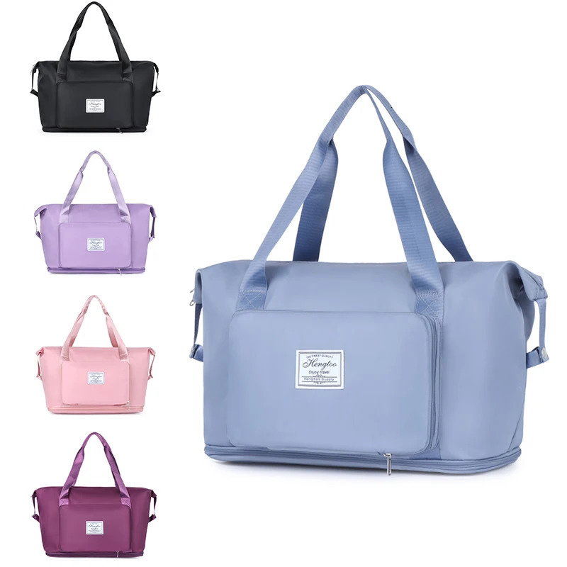 Fashion Casual Unisex Luggage Bag Oxford Solid Color Wearresistant Waterproof Multi Pocket Large Capacity Storage Travel bag 250311
