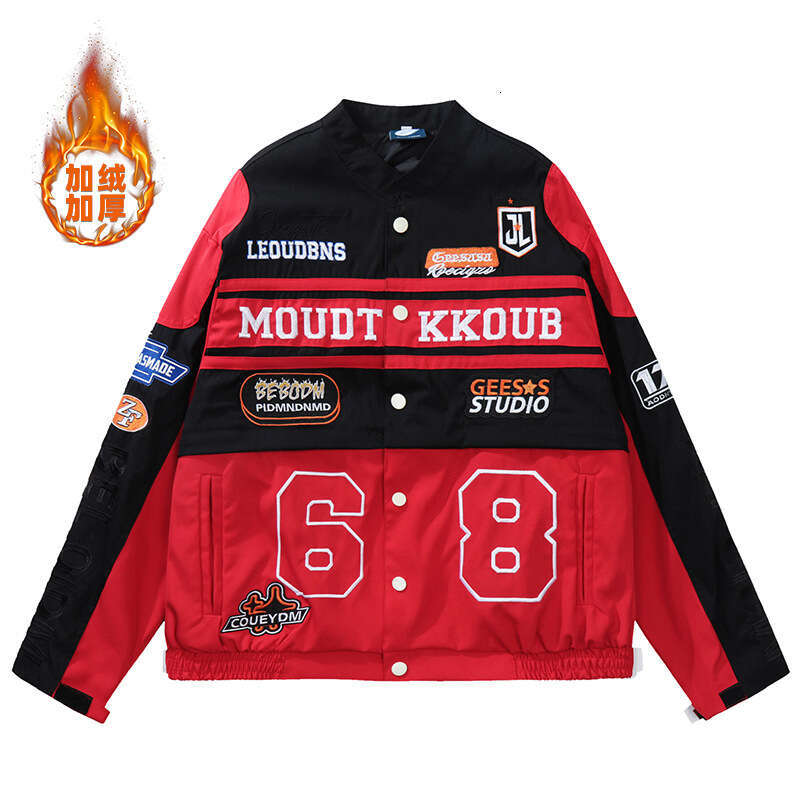 YPRS Men's Wear | Tiktok Net Red Removable Spice Girl Motorcycle Cardigan Embroidery Thickened Cotton Jacket Ins