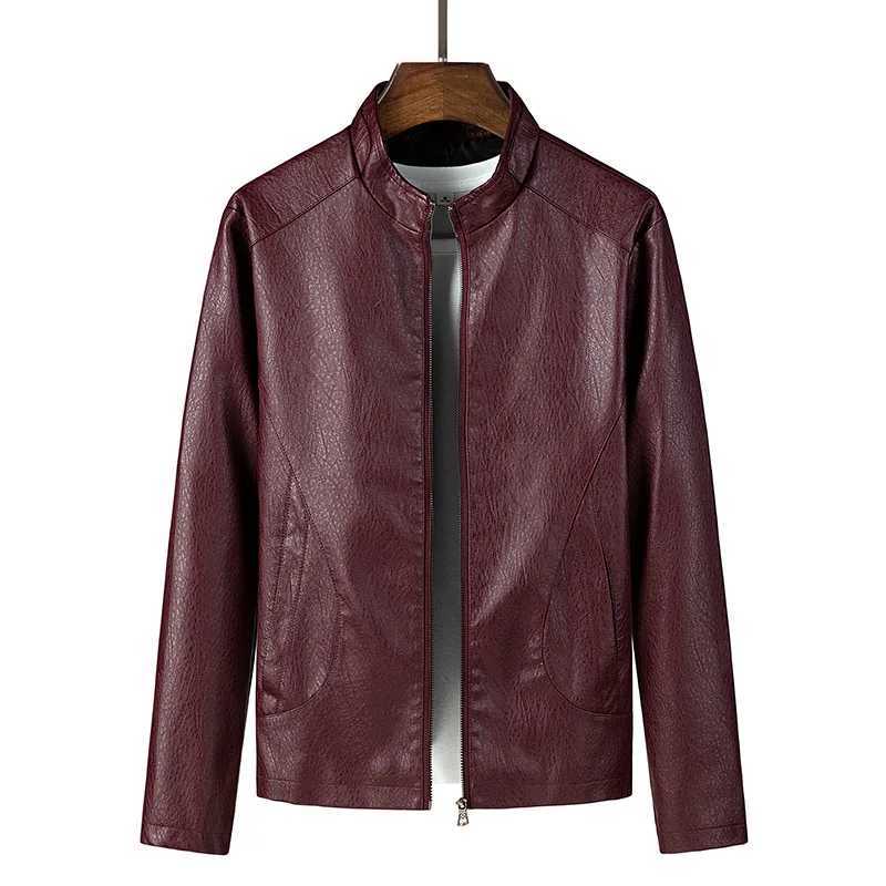 2025 spring seasonal collar PU mens leather jacket fashion leather jacket motorcycle trend plus-size mens wearT250311