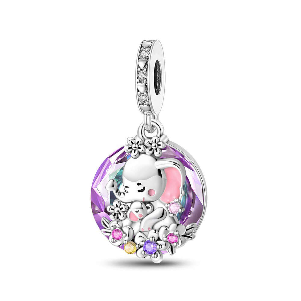 Mother's Day Squirrel Cute Animal Charms Bead Accessories DIY Jewelry Bracelet Pendant White 925 Sterling Silver Gift for Women