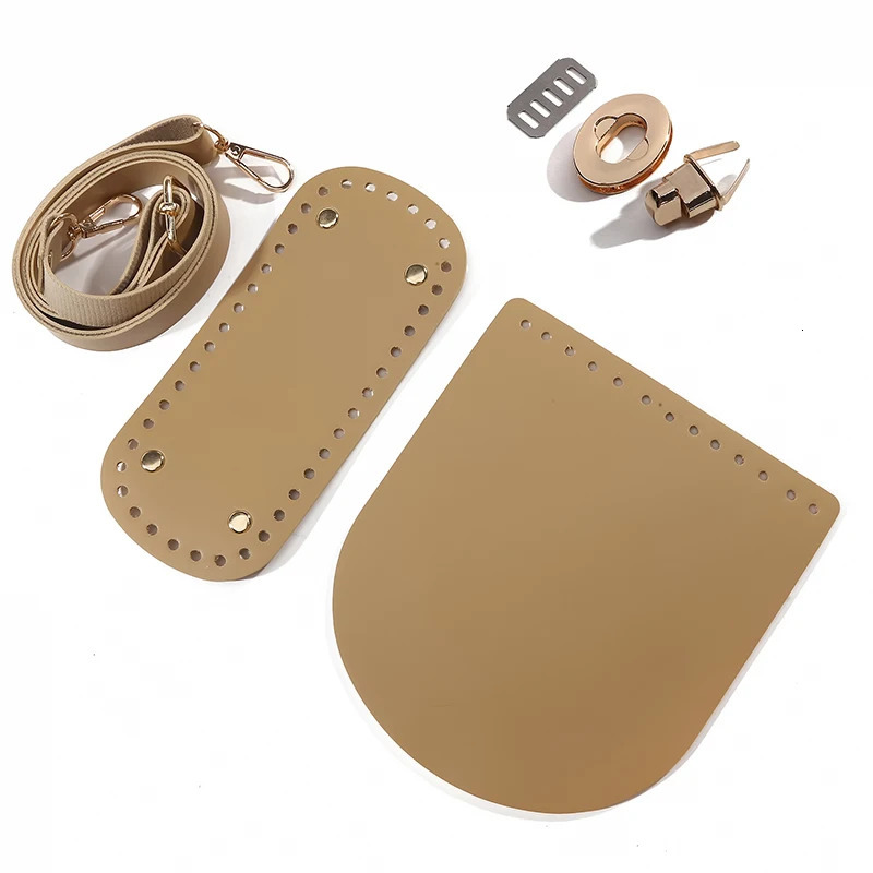 7pc Set Handmade Bag Bottom Flap Cover Hardware For Bags DIY Handbag Shloulder Straps Knitting Crossbody 250311