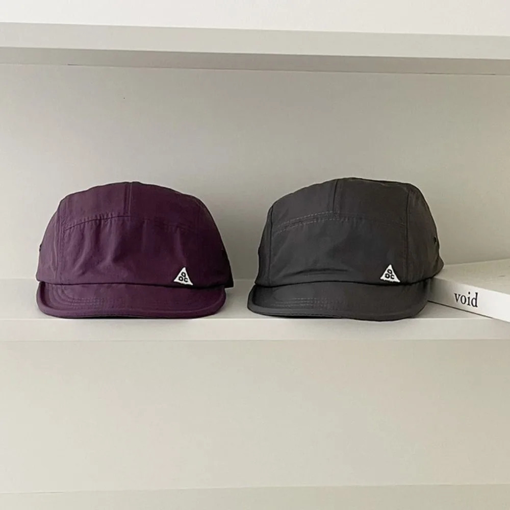 Adjustable Retro Quickdrying Short Brim Baseball Caps Summer Outdoor Sunscreen Casual Versatile 5flap Tooling Camping Hat 250311