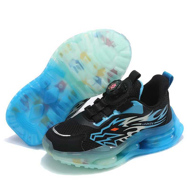 New Anti-skid Leather Kids Sneakers for Boys Running Walking Lightweight Casual Shoes With Fashion Dragon Pattern Size 28-39XJ250311