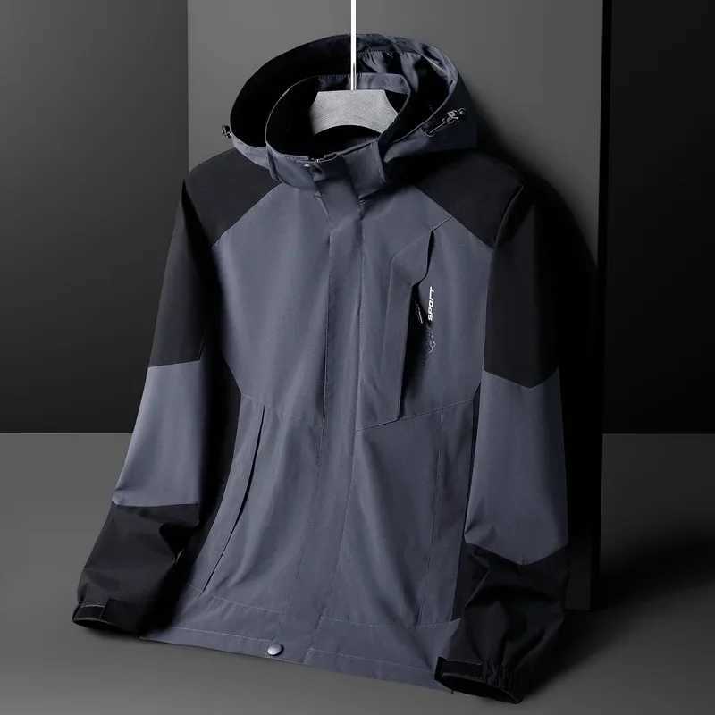 Plus Size Outdoor Men Women Fleece Jacket Waterproof Windproof Camping Mountaineering Clothing Downpour Level Plus Size OutwearT250311