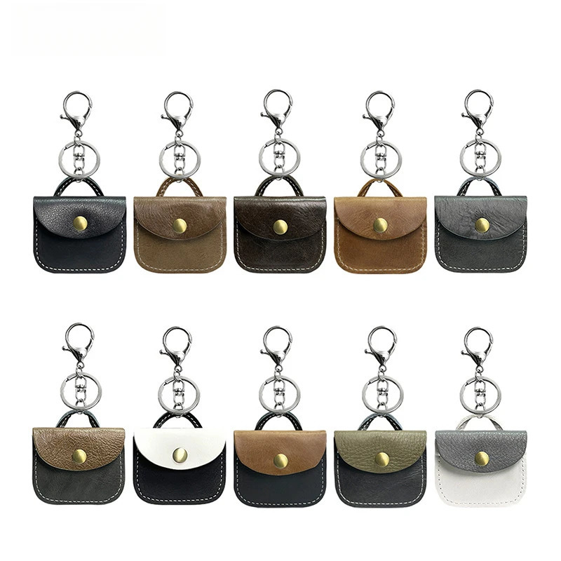 trendy genuine cow leather access card handbag pendant mini cute luggage coin bag accessories 250311